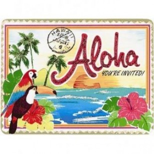 Aloha Island Party Wish You Were Here Birthday Party Invitations